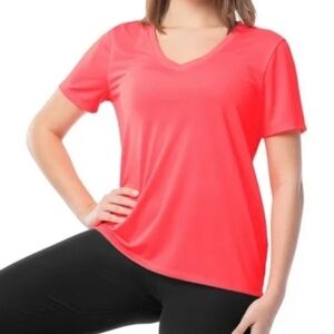 Athletic Works Women's Active Texture Knit V-Neck Tee,